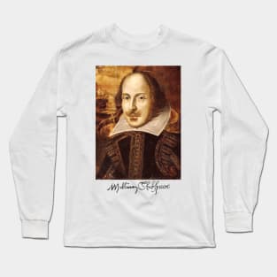 William Shakespeare - 19th Century Portrait of the Bard Long Sleeve T-Shirt